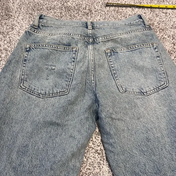 We The Free 25 Distressed Straight Leg Jeans High Rise Ripped Denim Boho - Picture 9 of 11